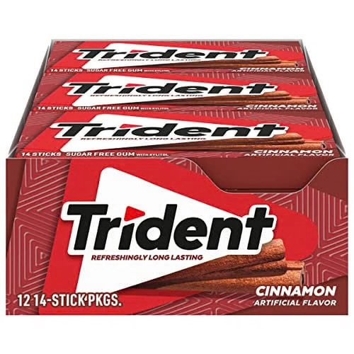 Trident Cinnamon Sugar Free Chewing Gum - 12 Packs -USA Import - Image 5