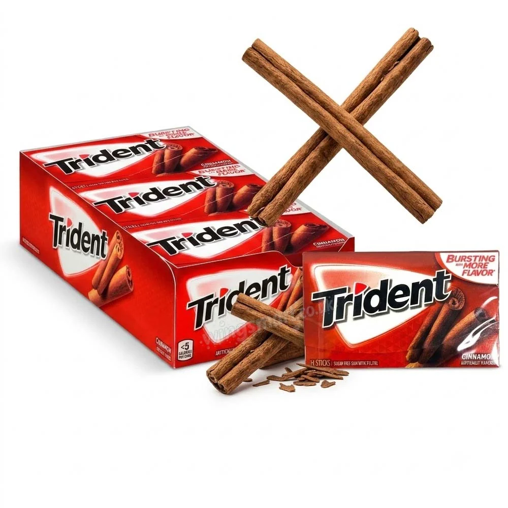 Trident Cinnamon Sugar Free Chewing Gum - 12 Packs -USA Import - Image 4