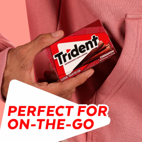 Trident Cinnamon Sugar Free Chewing Gum - 12 Packs -USA Import - Image 3